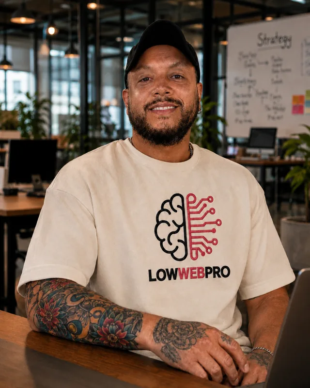 Patricio Meza, CEO de LOWWEBPRO, en un espacio de trabajo